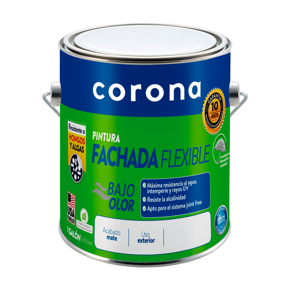 Pintura Fachada Flexible1 Galon Blanco